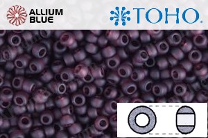 TOHO Round Seed Beads (RR15-6CF) 15/0 Round Small - Transparent-Frosted Amethyst