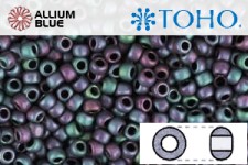 TOHO ラウンド Seed ビーズ (RR8-705) 8/0 ラウンド Medium - Matte-カラー Iris - Blue