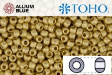 TOHO Round Seed Beads (RR8-712F) 8/0 Round Medium - 24K Gold Plated Matte