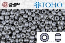 TOHO Round Seed Beads (RR8-714F) 8/0 Round Medium - Sterling Silver Plated Metallic Matte
