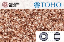 TOHO ラウンド Seed ビーズ (RR8-740) 8/0 ラウンド Medium - Copper-Lined Crystal