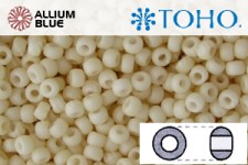 TOHO Round Seed Beads (RR6-762) 6/0 Round Large - Opaque-Pastel-Frosted Egg Shell