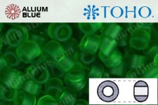 TOHO Round Seed Beads (RR6-7BF) 6/0 Round Large - Transparent-Frosted Grass Green