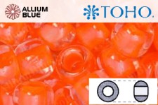 TOHO Round Seed Beads (RR3-802) 3/0 Round Extra Large - Luminous Neon Orange