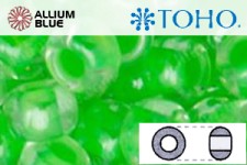 TOHO ラウンド Seed ビーズ (RR8-805) 8/0 ラウンド Medium - Luminous Neon Green