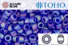TOHO Round Seed Beads (RR6-87F) 6/0 Round Large - Dark Sapphire Transparent Rainbow Matte