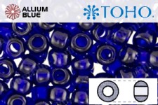TOHO ラウンド Seed ビーズ (RR8-8D) 8/0 ラウンド Medium - Dark Cobalt Blue Transparent
