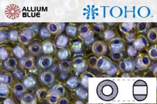 TOHO Round Seed Beads (RR8-926) 8/0 Round Medium - Inside-Color Lt Topaz/Opaque Lavender-Lined