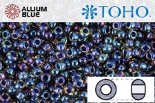 TOHO Round Seed Beads (RR6-929) 6/0 Round Large - Inside-Color Rainbow Lt Yellow/Capri-Lined
