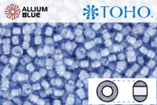 TOHO Round Seed Beads (RR6-933) 6/0 Round Large - Inside-Color Lt Sapphire/White-Lined