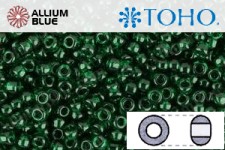 TOHO Round Seed Beads (RR3-939) 3/0 Round Extra Large - Transparent Green Emerald