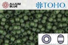 TOHO Round Seed Beads (RR15-940F) 15/0 Round Small - Transparent-Frosted Olivine