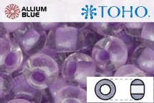 TOHO ラウンド Seed ビーズ (RR11-943) 11/0 ラウンド - Inside カラー Crystal/Lilac Lined