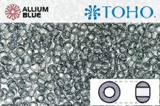 TOHO Round Seed Beads (RR15-9) 15/0 Round Small - Transparent Black Diamond