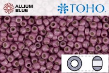 TOHO ラウンド Seed ビーズ (RR8-PF553F) 8/0 ラウンド Medium - PermaFinish - Matte Galvanized Pink Lilac