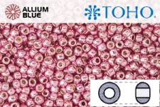 TOHO ラウンド Seed ビーズ (RR3-PF553) 3/0 ラウンド Extra Large - PermaFinish - Galvanized Pink Lilac