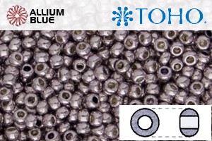 TOHO Round Seed Beads (RR11-PF554) 11/0 Round - PermaFinish - Galvanized Lilac