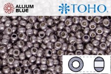 TOHO ラウンド Seed ビーズ (RR8-PF554) 8/0 ラウンド Medium - PermaFinish - Galvanized Lilac