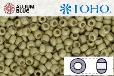 TOHO Round Seed Beads (RR3-PF559F) 3/0 Round Extra Large - PermaFinish - Frosted Galvanized Yellow Gold