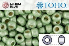 TOHO Round Seed Beads (RR3-PF560F) 3/0 Round Extra Large - PermaFinish Lime Metallic Matte