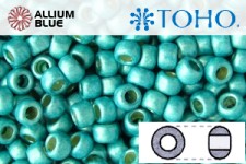 TOHO ラウンド Seed ビーズ (RR8-PF569F) 8/0 ラウンド Medium - PermaFinish Turquoise Metallic Matte