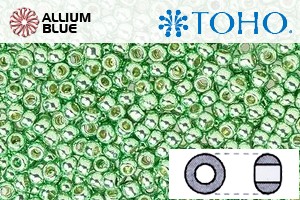 TOHO Round Seed Beads (RR3-PF570) 3/0 Round Extra Large - PermaFinish - Galvanized Mint Green