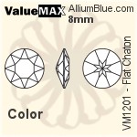 ValueMAX Flat Chaton (VM1201) 10mm - Crystal Effect With Foiling