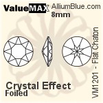 ValueMAX Flat Chaton (VM1201) 8mm - Crystal Effect With Foiling