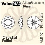ValueMAX Flat Chaton (VM1201) 8mm - Clear Crystal With Foiling