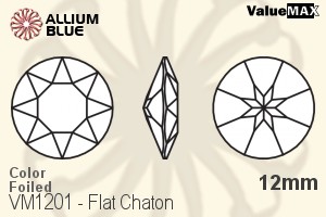 VALUEMAX CRYSTAL Flat Chaton 12mm Aqua F