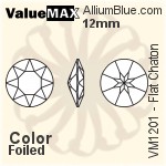 ValueMAX Flat Chaton (VM1201) 12mm - Color With Foiling