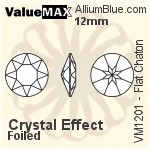 ValueMAX Flat Chaton (VM1201) 12mm - Crystal Effect With Foiling
