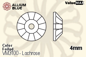 VALUEMAX CRYSTAL Lochrose Sew-on Stone 4mm Black Diamond F