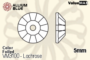 VALUEMAX CRYSTAL Lochrose Sew-on Stone 5mm Aqua F
