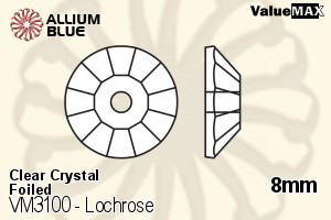 VALUEMAX CRYSTAL Lochrose Sew-on Stone 8mm Crystal F