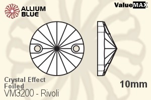 VALUEMAX CRYSTAL Rivoli Sew-on Stone 10mm Crystal Aurore Boreale F