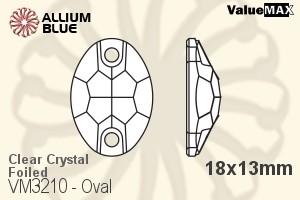 VALUEMAX CRYSTAL Oval Sew-on Stone 18x13mm Crystal F