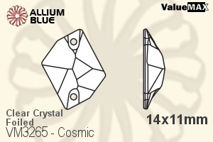 VALUEMAX CRYSTAL Cosmic Sew-on Stone 14x11mm Crystal F