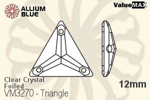 VALUEMAX CRYSTAL Triangle Sew-on Stone 12mm Crystal F