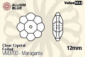 VALUEMAX CRYSTAL Maragarita Sew-on Stone 12mm Crystal F