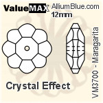 ValueMAX Maragarita Sew-on Stone (VM3700) 12mm - Crystal Effect