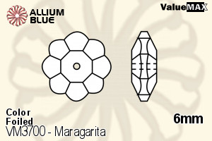 VALUEMAX CRYSTAL Maragarita Sew-on Stone 6mm Light Rose F