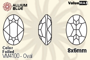 VALUEMAX CRYSTAL Oval Fancy Stone 8x6mm Aqua F