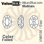 ValueMAX Oval Fancy Stone (VM4100) 10x8mm - Color With Foiling
