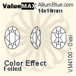 ValueMAX Oval Fancy Stone (VM4100) 14x10mm - Color Effect With Foiling