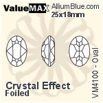 ValueMAX Oval Fancy Stone (VM4100) 25x18mm - Crystal Effect With Foiling