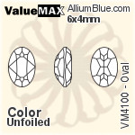 ValueMAX Oval Fancy Stone (VM4100) 6x4mm - Color Unfoiled