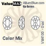 ValueMAX Oval Fancy Stone (VM4100) 6x4mm - Color Mix