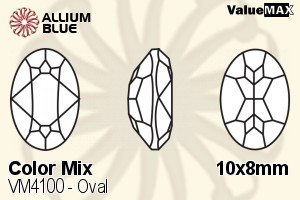 ValueMAX Oval Fancy Stone (VM4100) 10x8mm - Color Mix