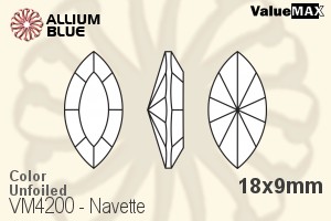 ValueMAX Navette Fancy Stone (VM4200) 18x9mm - Color Unfoiled